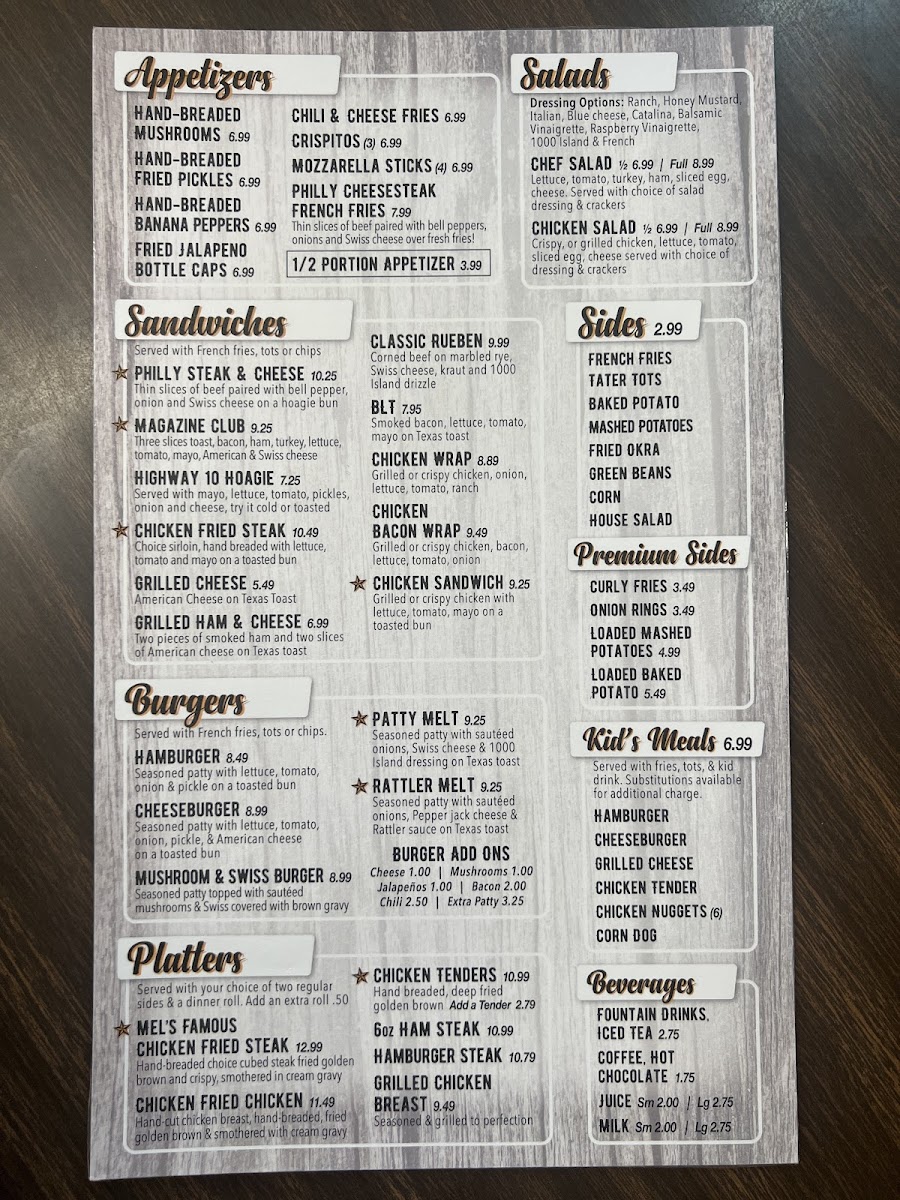 Menu Mel's Hwy 10 Cafe-10