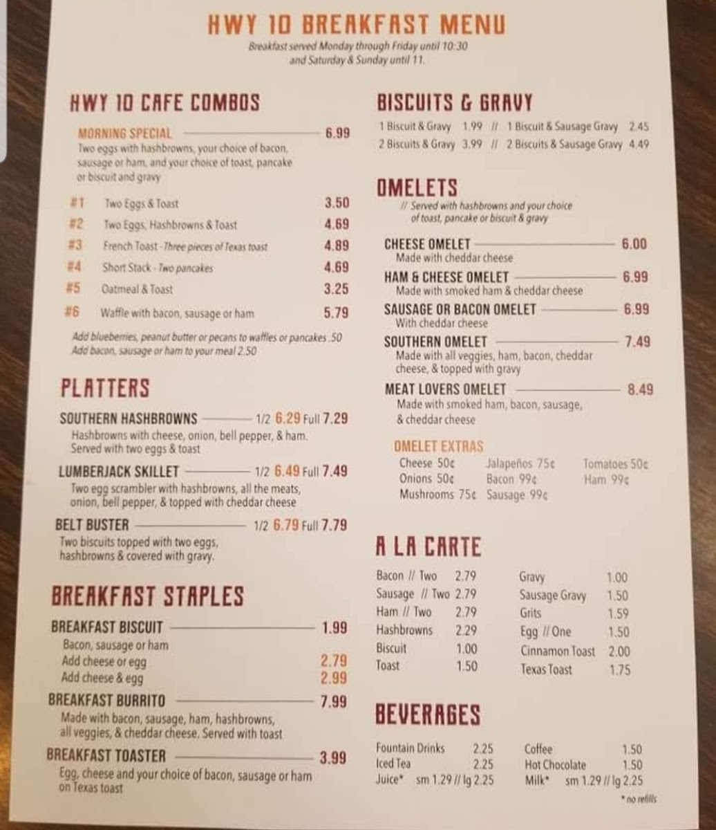 Menu Mel's Hwy 10 Cafe-3