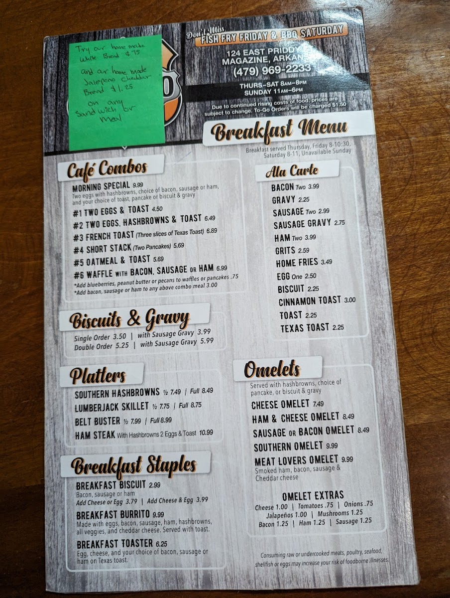 Menu Mel's Hwy 10 Cafe-5