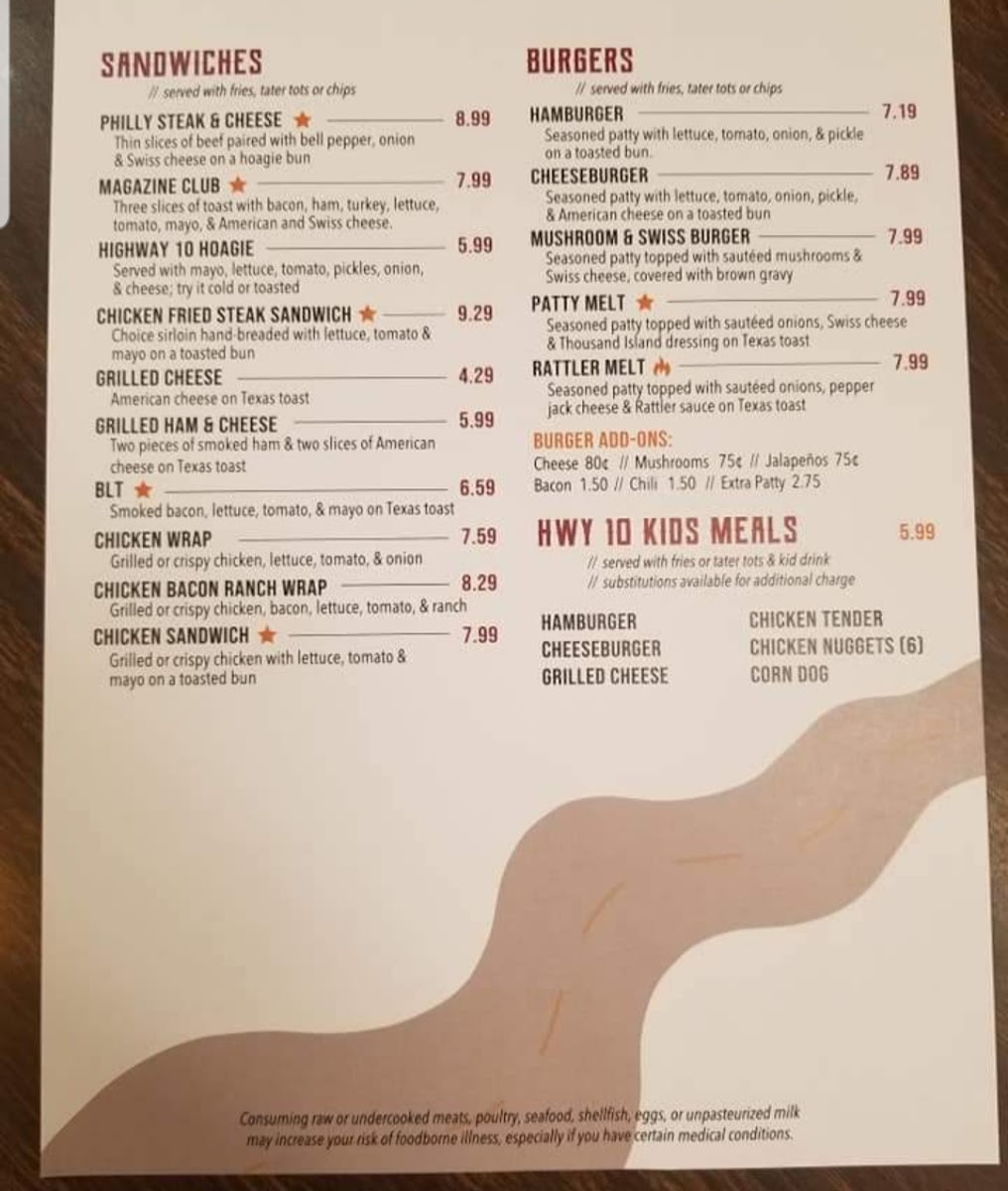 Menu Mel's Hwy 10 Cafe-7